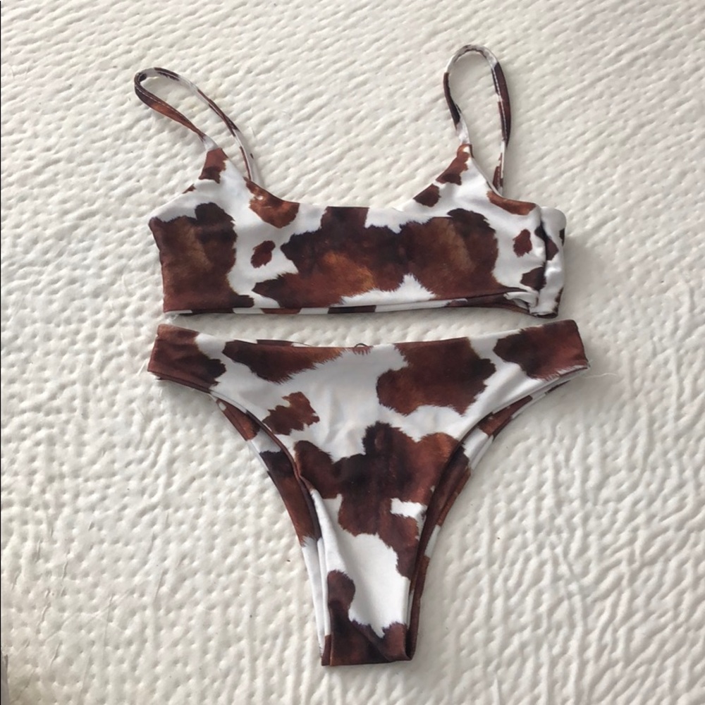 Faux cow Hyde bikini